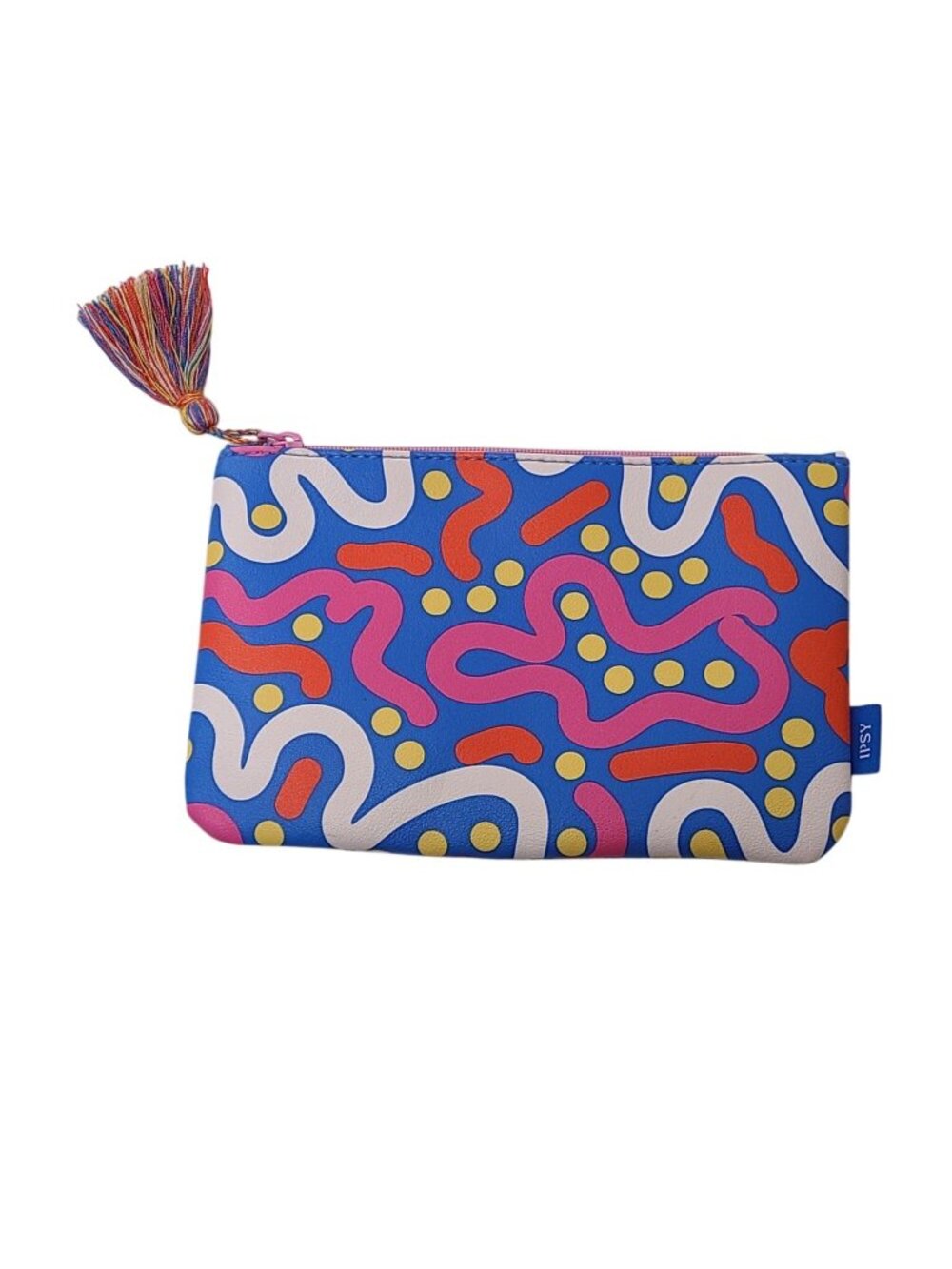 IPSY September 2023 Find Your Groove Blue Tassel Makeup Cosmetic Glam Bag Only